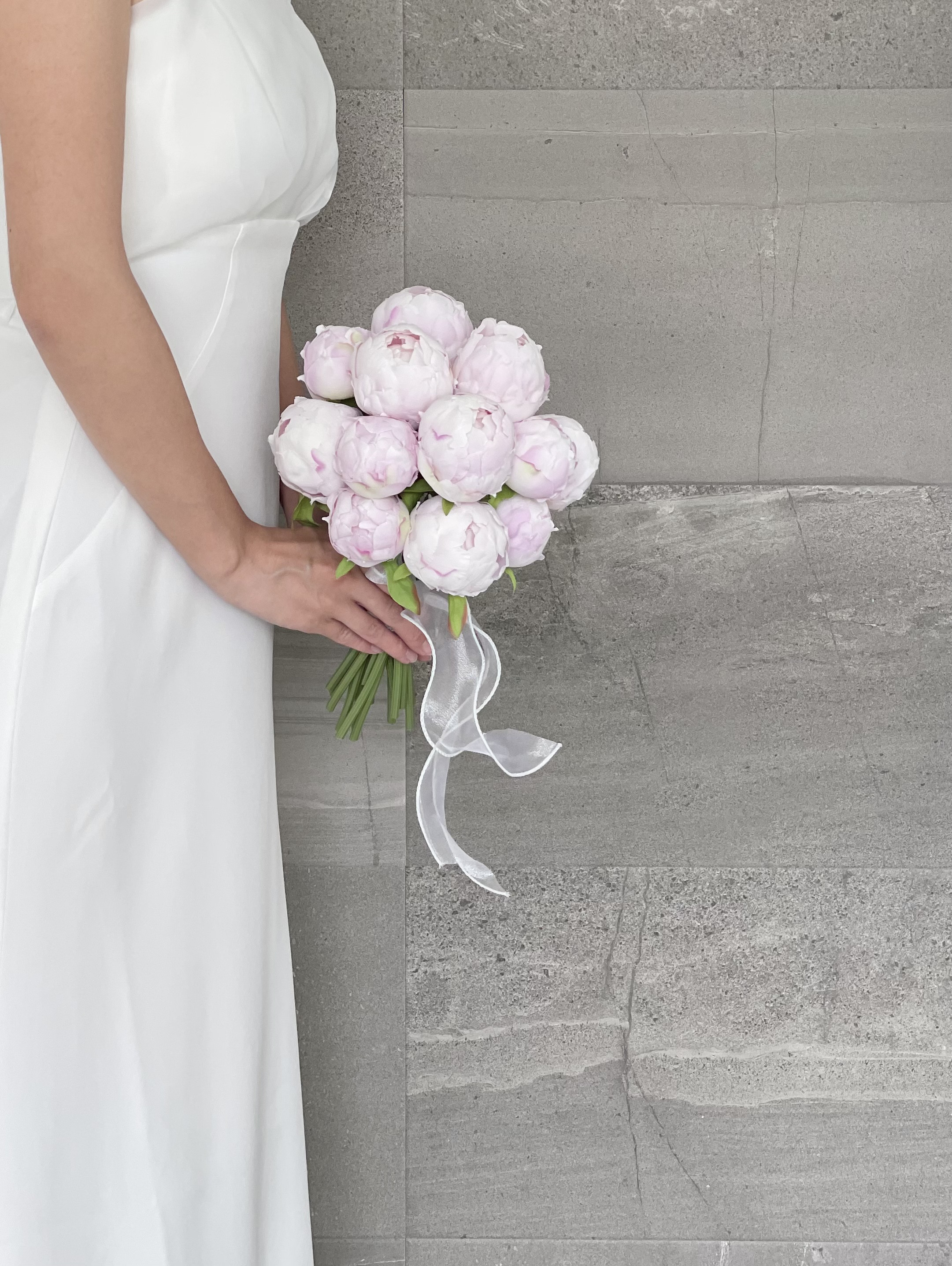 芍薬♪ウェディングブーケ ブートニア付き ピオニーブーケ