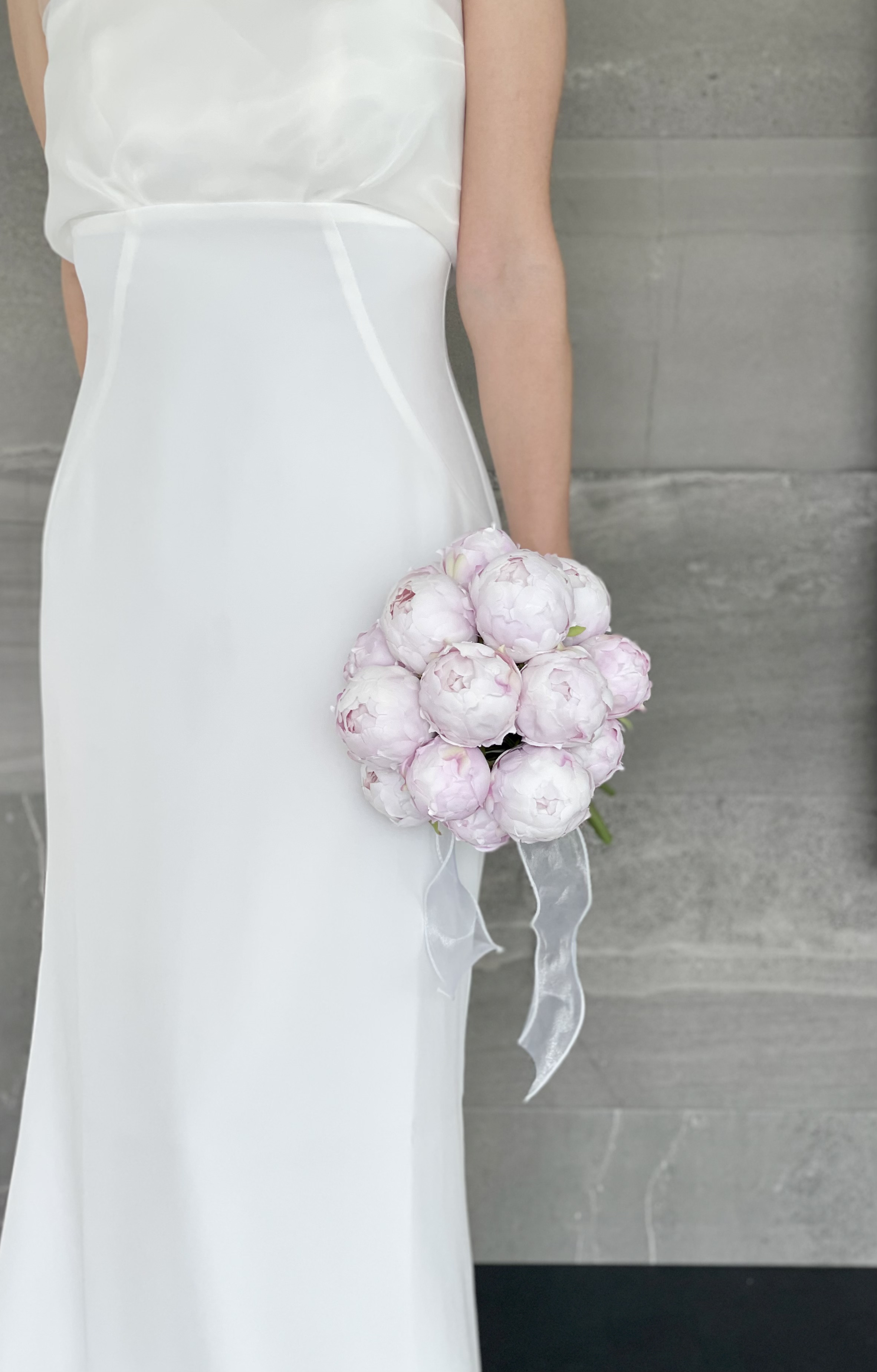 芍薬♪ウェディングブーケ ブートニア付き ピオニーブーケ