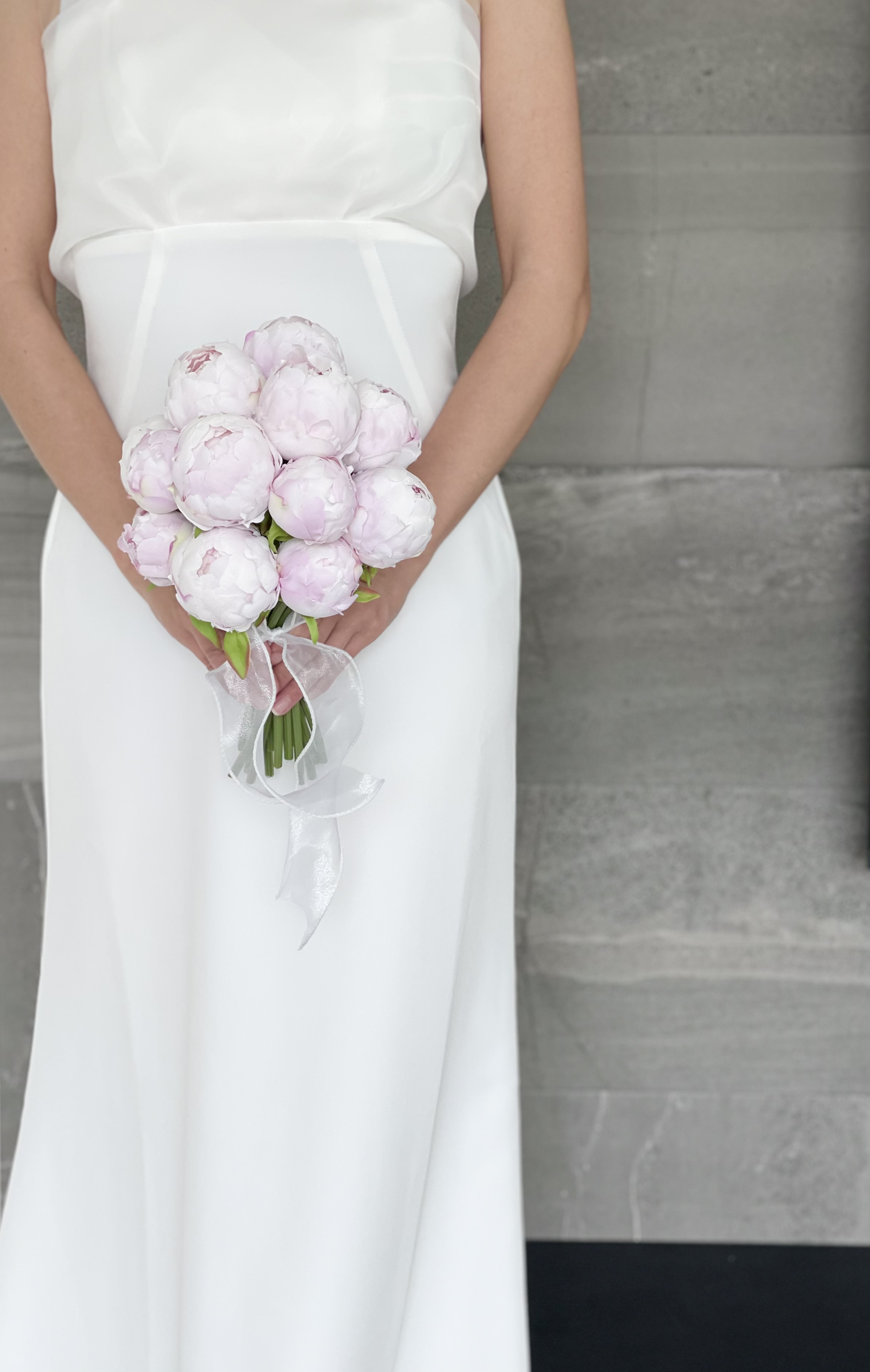 芍薬♪ウェディングブーケ ブートニア付き ピオニーブーケ