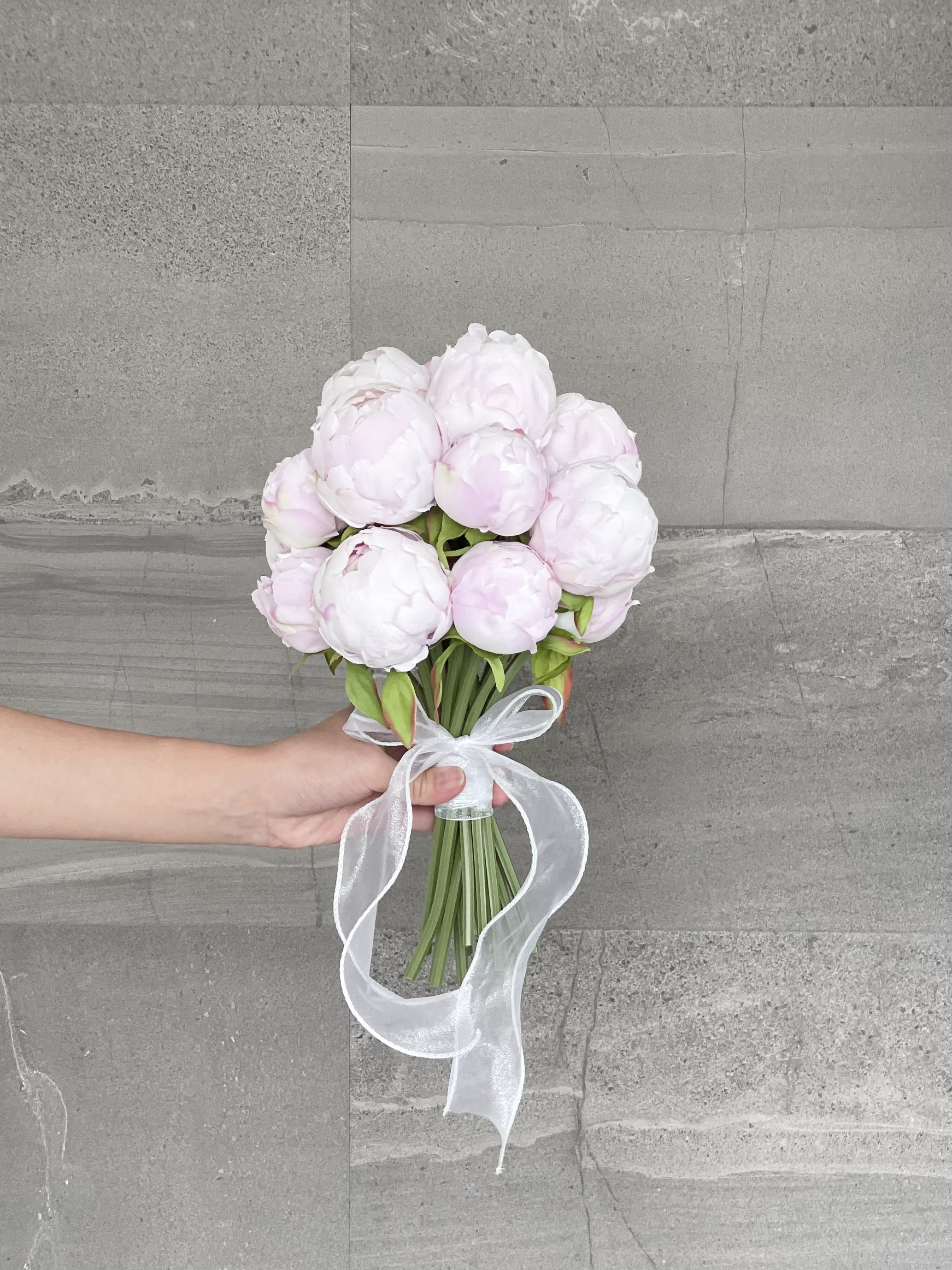 芍薬♪ウェディングブーケ ブートニア付き ピオニーブーケ