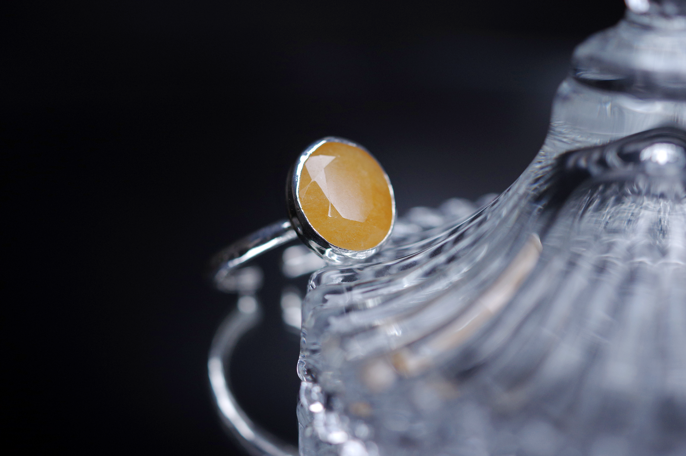 New ☆新作 ☆『Yellow Quartz』の世界でひとつの天然石リングsilver925 6,396円