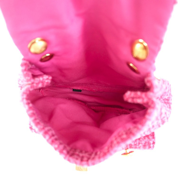 ハーネス 胴輪 ツイード バッグ セット ピンク かばん付き 散歩 お出掛け 犬 猫 ペット P749 6枚目の画像