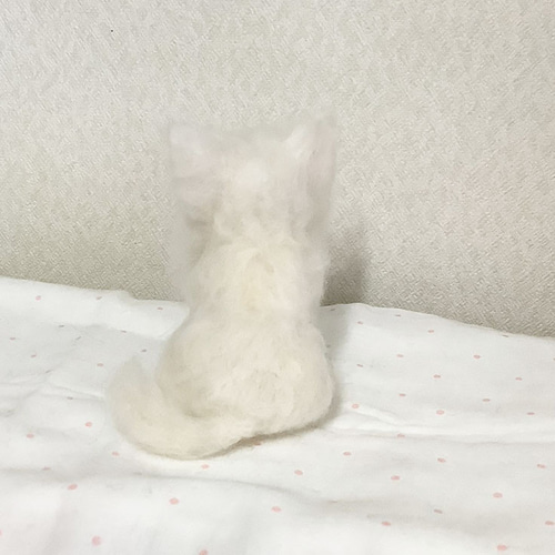 白いチワワ＊羊毛フェルト＊犬＊チワワ＊可愛い 羊毛フェルト