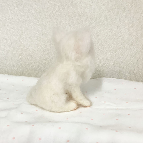 羊毛フェルトチワワ🐶羊毛フェルト犬🐾チワワ🐶ホワイトリース