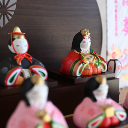 【今年の新作】【送料無料】ひな人形　ひな祭り　名前旗　Hina festival　小さいひな人形　フルセット 5枚目の画像