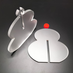 【送料無料】アクリル鏡餅　正月飾り　置物　オブジェ 3枚目の画像