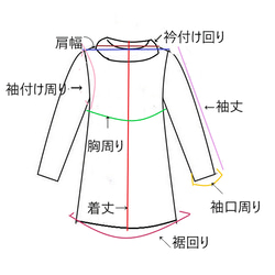 ロールカラーチュニック【フリーサイズ】 5枚目の画像