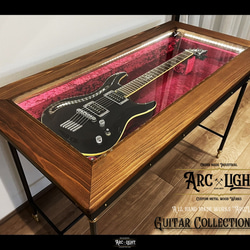 ※受注生産※　ギターコレクションテーブル　(レッグ.B/フレーム.B/インナー.B)　ユニバーサル型　1点物 1枚目の画像