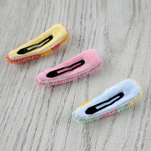 ＊もこもこパッチンピン＊冬素材　ハンドメイド もこもこパッチンピン＊冬素材ハンドメイド