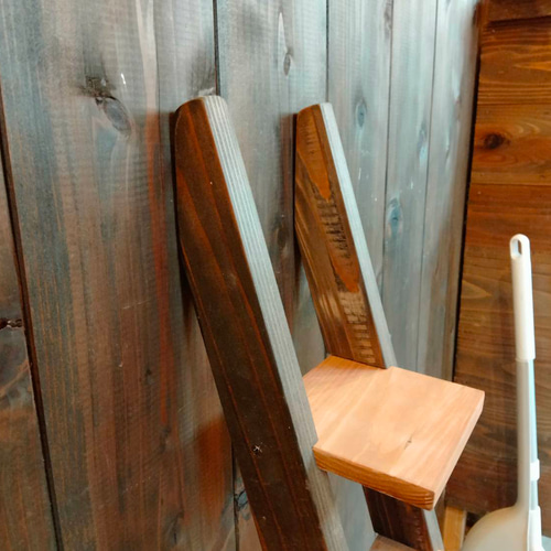 ミニラダーラック4段 ヴィンテージcol. 棚・シェルフ・ラック 工房