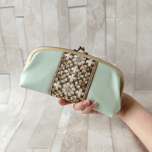 新品 フランシュリッペ♡アイスクリーム刺繍 がま口長財布 franche lippee - 新品 フランシュリッペ♡アイスクリーム刺繍 がま口