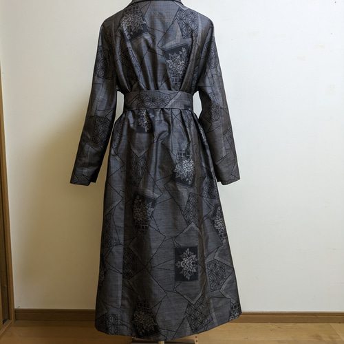 SOLD 着物リメイク ワンピース 大島紬 L〜LL ワンピース さら