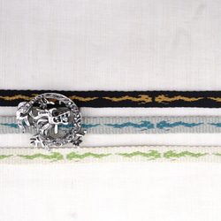 辰三分紐　絹糸　手織り　帯締め　 1枚目の画像