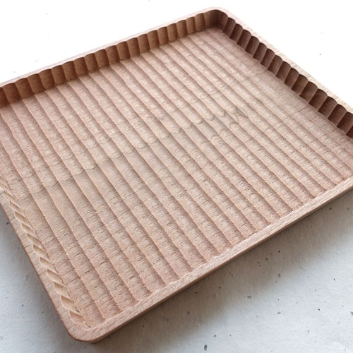 我谷盆　　トレイ　お盆 予約商品4】我谷盆 胡桃 23×20×2.5cm ナチュラル お盆 トレイ 木地盆