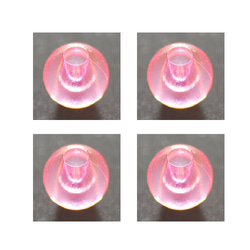 大穴タイプ カラー アクリル玉 １０ｍｍ ローズピンク １０コ入り 穴径が約３．２ｍｍもございます 1枚目の画像