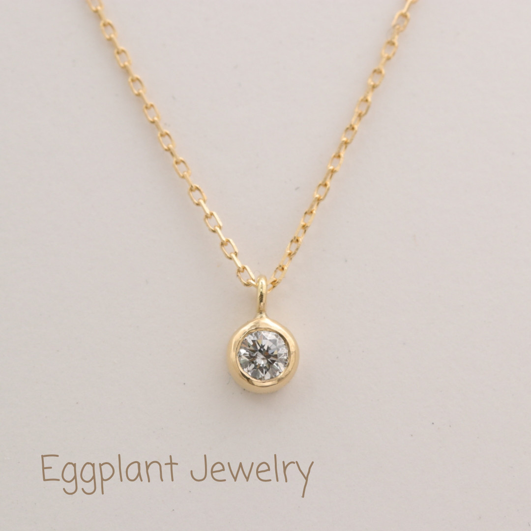 【K18】裏♡ダイヤモンドネックレス