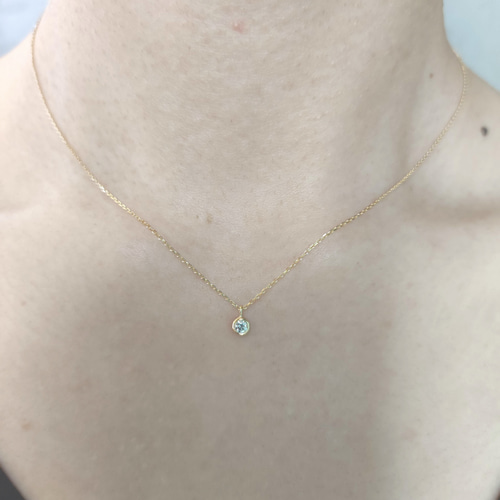 K18 V ダイヤモンド ネックレス K18ダイヤモンドネックレス（0．3ct） | agete/アガット