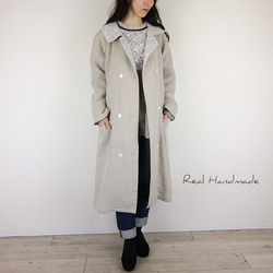 [予約販売] リネンチュールスカラップレースアンティーク風羽織りコート（セレクト作品） 6枚目の画像