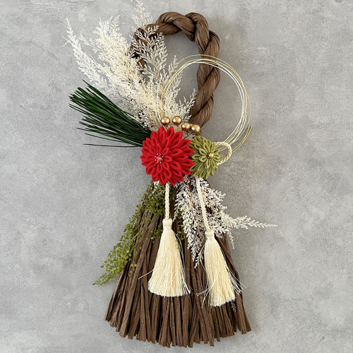 しめ縄 つまみ細工 しめ縄飾り お正月飾り しめ縄リース お正月リース