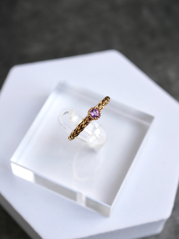 SV925  0047  braid ring -birth stone- 12枚目の画像