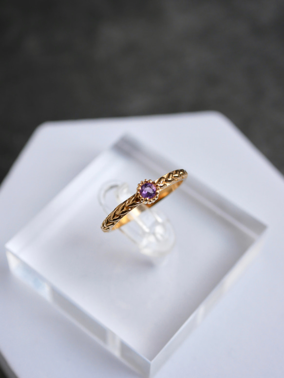 SV925  0047  braid ring -birth stone- 13枚目の画像