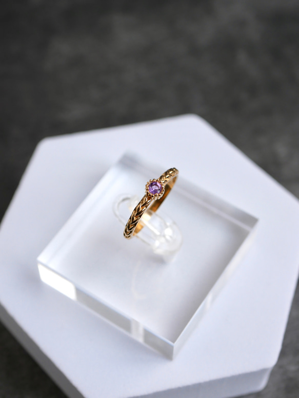 SV925  0047  braid ring -birth stone- 11枚目の画像