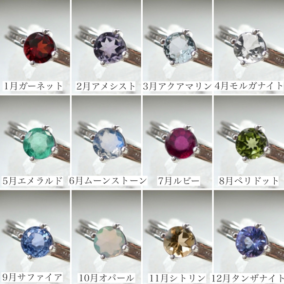 SV925  0047  braid ring -birth stone- 2枚目の画像