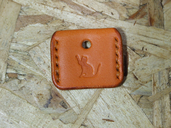 猫刻印のキーカバー　オレンジ 11枚目の画像