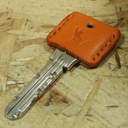 猫刻印のキーカバー　オレンジ 8枚目の画像