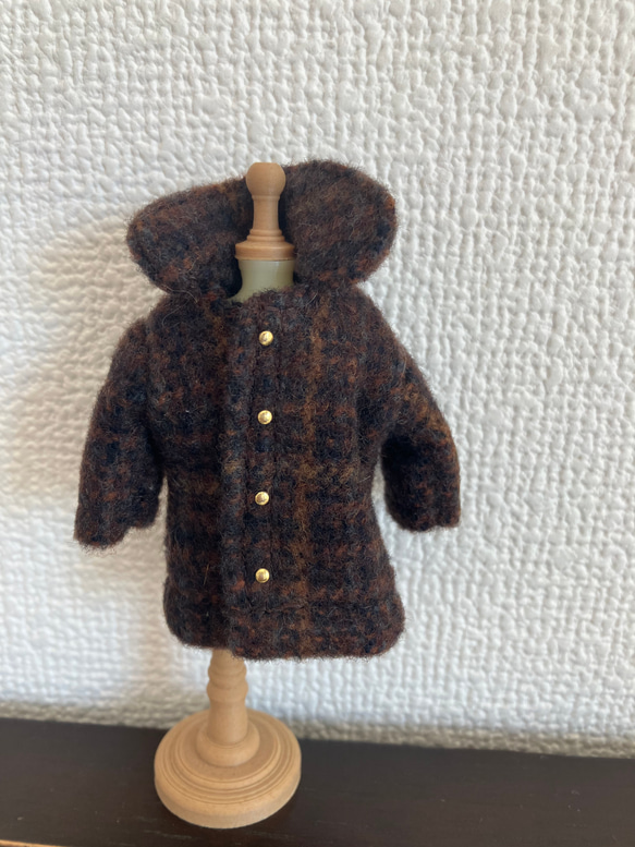 オビツ11  woolのコート　brown 3枚目の画像