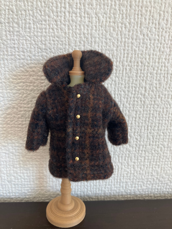 オビツ11  woolのコート　brown 1枚目の画像