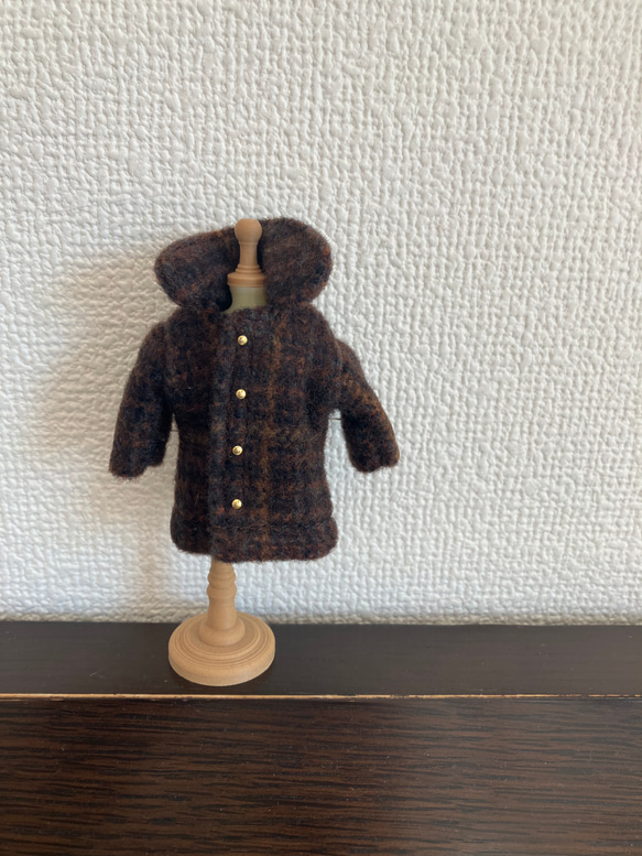 オビツ11  woolのコート　brown 2枚目の画像