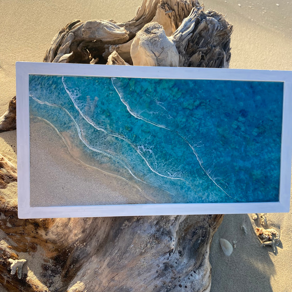 ★セール中★超立体　沖縄の海 レジンアートボード　美ら海　オーシャンアート　　N352 8枚目の画像