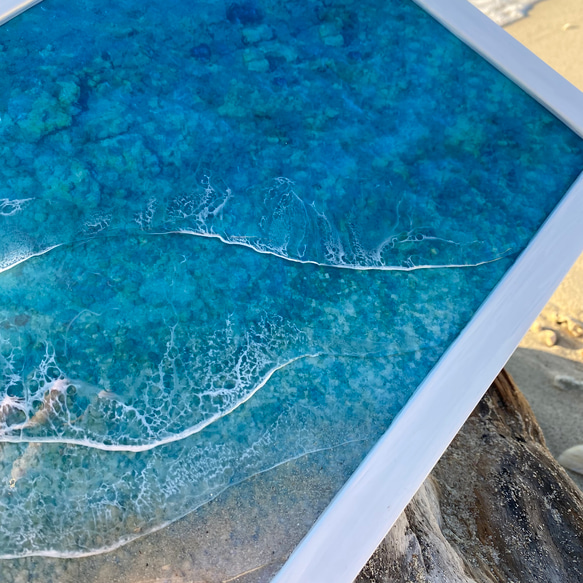 ★セール中★超立体　沖縄の海 レジンアートボード　美ら海　オーシャンアート　　N352 7枚目の画像