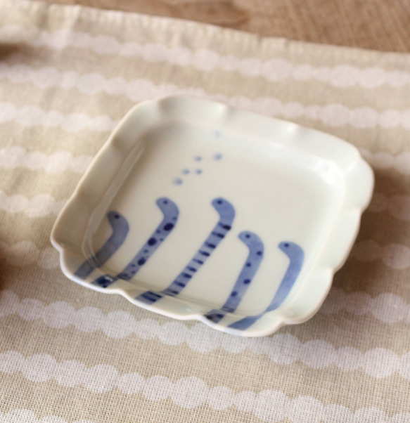 和紙染ちんあなご ひらひら小皿 1枚目の画像