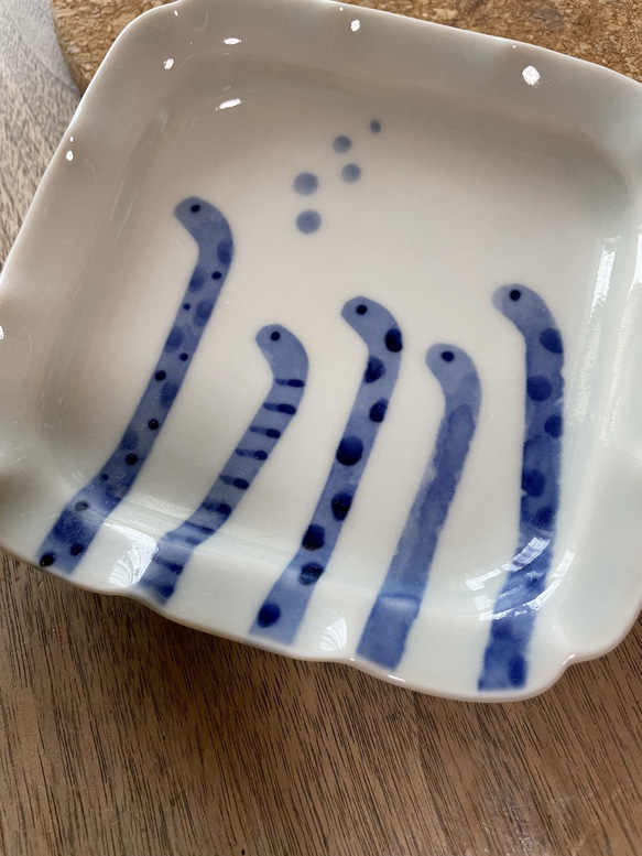 和紙染ちんあなご ひらひら小皿 2枚目の画像