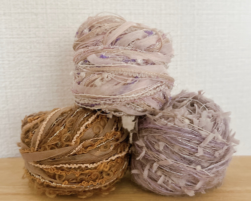 ハンドメイド 引き揃え糸 玉巻き×4 ③ 85a81f49974a133fd8032a81909dc3