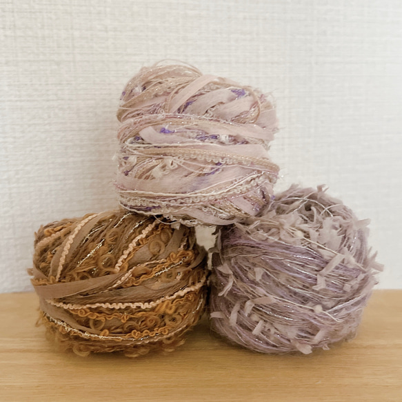 ハンドメイド 引き揃え糸 玉巻き×4 ② 引き揃え毛糸玉 miniアソートセット2311-12 10gx3玉 毛糸 Decora