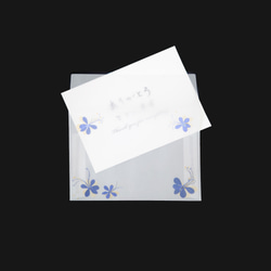 トレーシングペーパー　洋封筒(大)　「青と白」 4枚目の画像