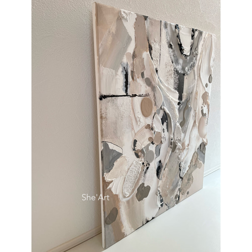 原画XL：65×53・modern・グレージュ /モダンアート・北欧 絵画