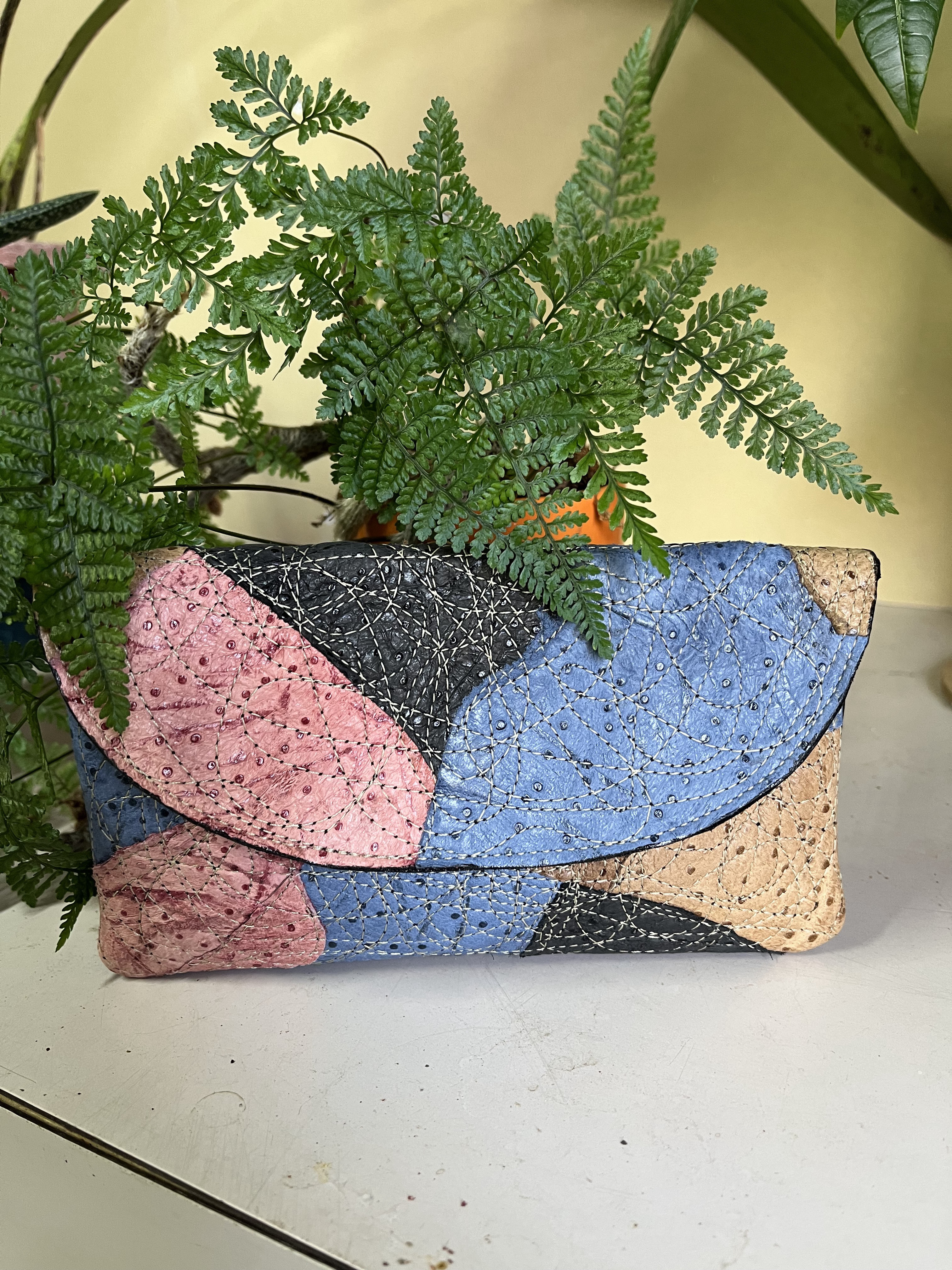 パッチワーク袋縫いダブル長財布（再再販）