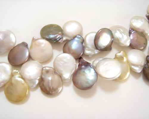 天然淡水パール しずく型 上質グレーパール ホワイトパール 2個セット