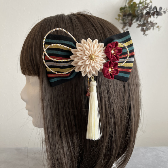 つまみ細工 髪飾り ヘアクリップ リボン 楽天市場】【最大ポイント10倍 】髪飾り つまみ細工 クリップ リボン