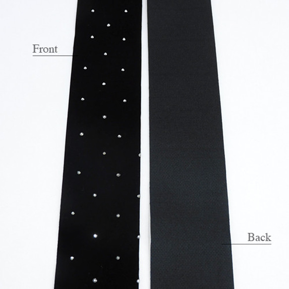 SVスタッズ ベルベットリボン Black（ブラック）40mm×50cm 6枚目の画像