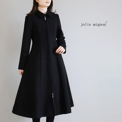 完売です！【美シルエット◎】パネルライン襟付きジップアップコート