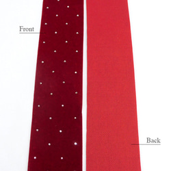 SVスタッズ ベルベットリボン Wine Red（ワインレッド）40mm×50cm 6枚目の画像