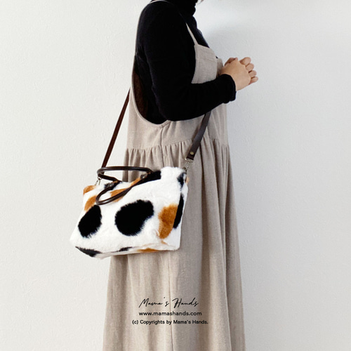 残少⭐️16点売れました《猫心をそそる 三毛猫》モフモフ 2way 革