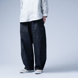 【soco】蓬鬆舒適牛仔球褲/深靛藍 b014s-din3 第12張的照片