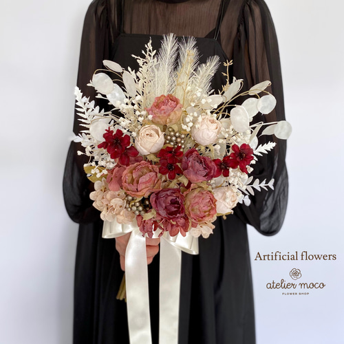 アーティシャルフラワー　クラッチブーケ アーティフィシャルフラワーブーケ 結婚式 クラッチブーケ