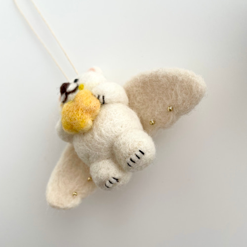 くまちゃん鳥さんのクリスマスオーナメント くまちゃん鳥さんの